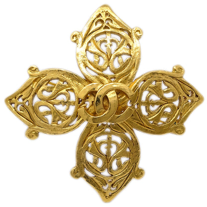 Chanel Brooch Pin Gold 95A