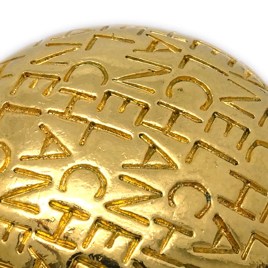 Chanel Button Earrings Clip-On Gold