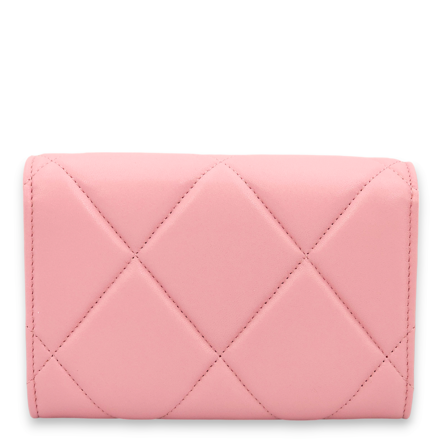 S19 Compact Pink Wallet Lambskin, Gold hardware