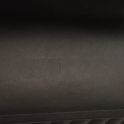 Chevron Double Flap Jumbo Black Shoulder Bag in Lambskin, Palladium hardware
