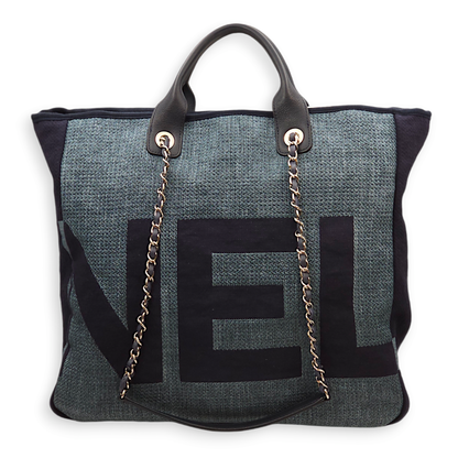 Deaville NS - Act 2 Collection Blue Tote Bag in Canvas, Palladium hardware