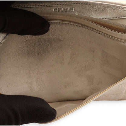 Quilted Travel Line Silver Wallet On Chain, Matte Palladium hardware