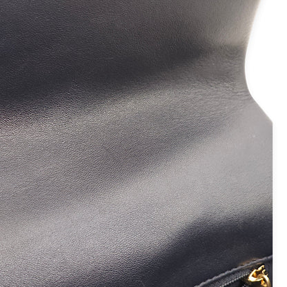 C19 Small Blue Shoulder Bag in Lambskin, Gold/Ruthenium hardware