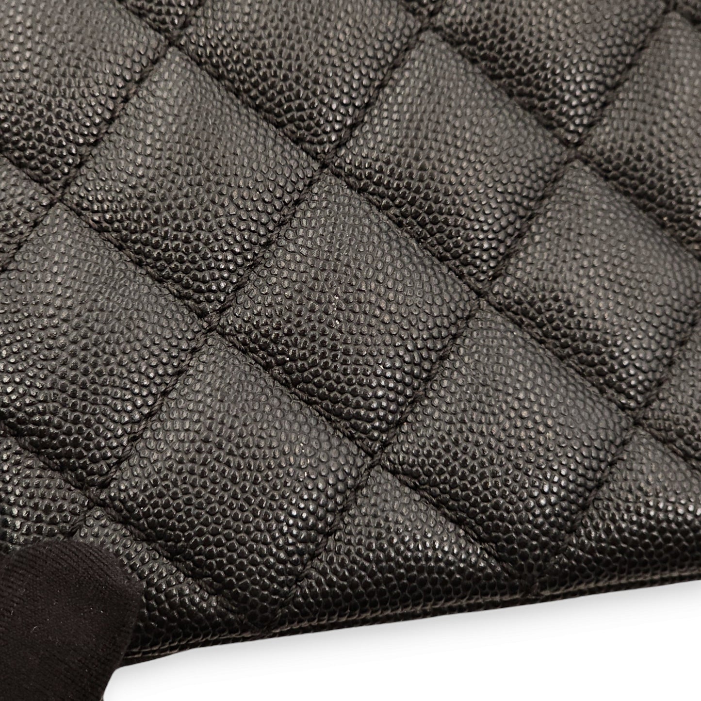 Coco Medium Black Top Handle Bag in Caviar Leather/Python Leather, Gold hardware