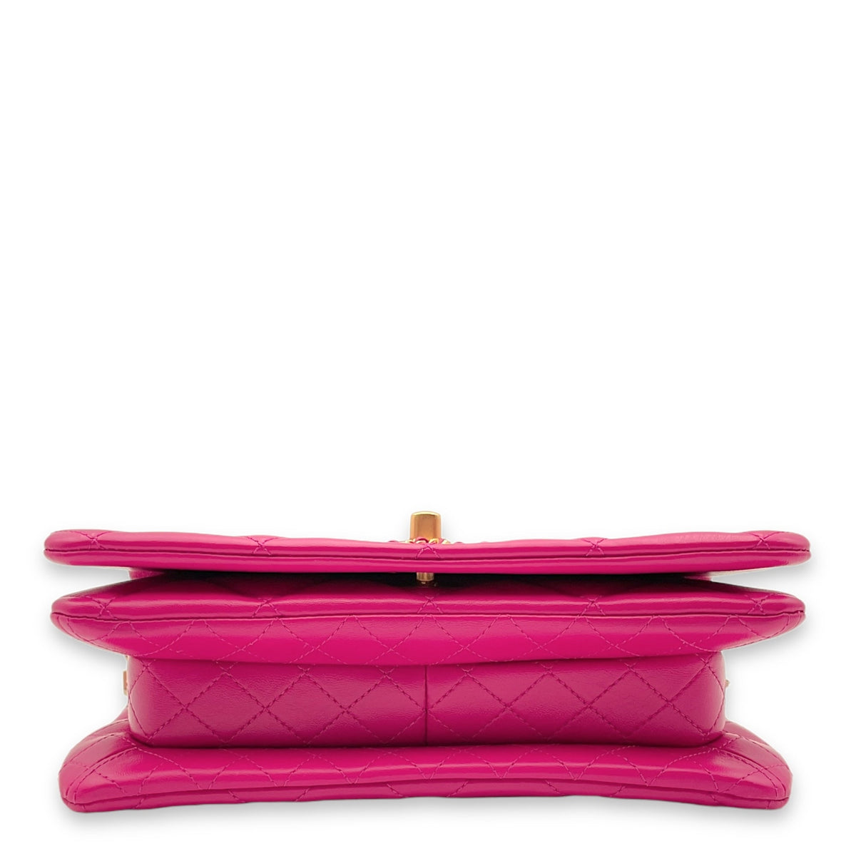 On and On Flap Pink Shoulder Bag in Lambskin, Gold hardware