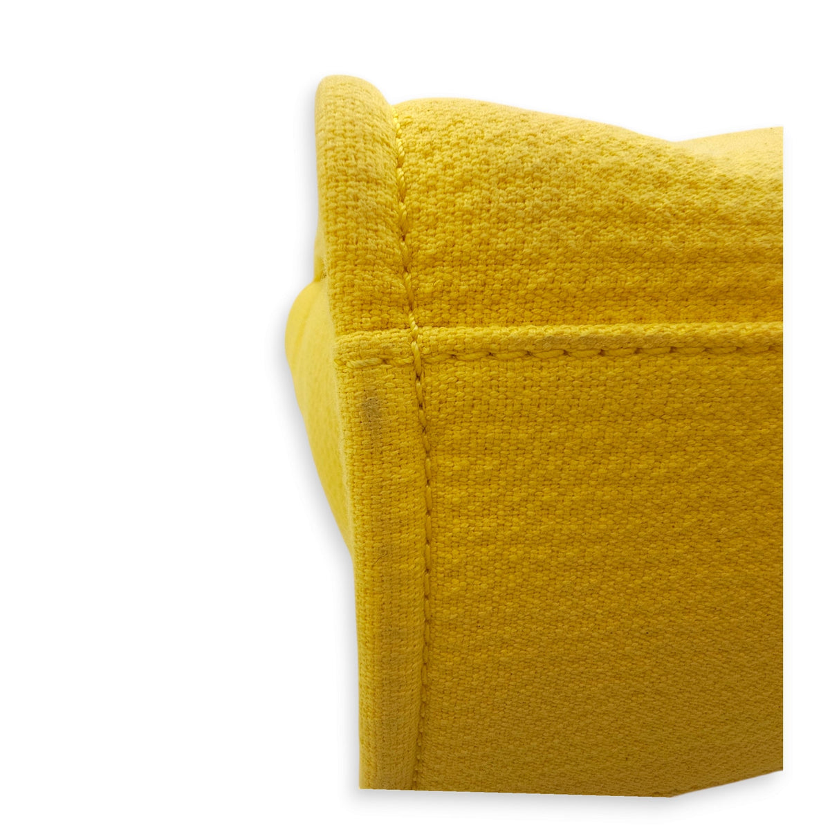 Deauville 33x24x13cm Yellow Shoulder Bag in Calf, Mixed Fibers, Gold hardware