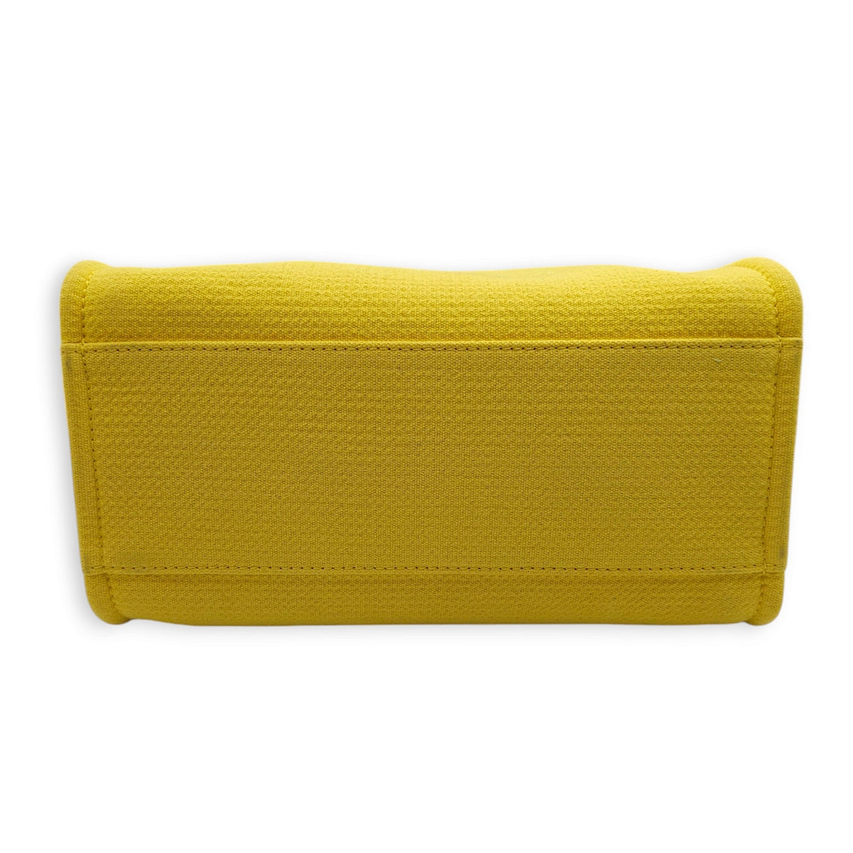 Deauville 33x24x13cm Yellow Shoulder Bag in Calf, Mixed Fibers, Gold hardware