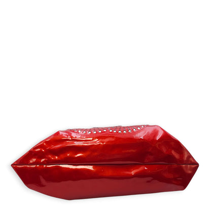 Bon Bon Embellished CC Red Tote Bag in Patent Leather, Palladium hardware