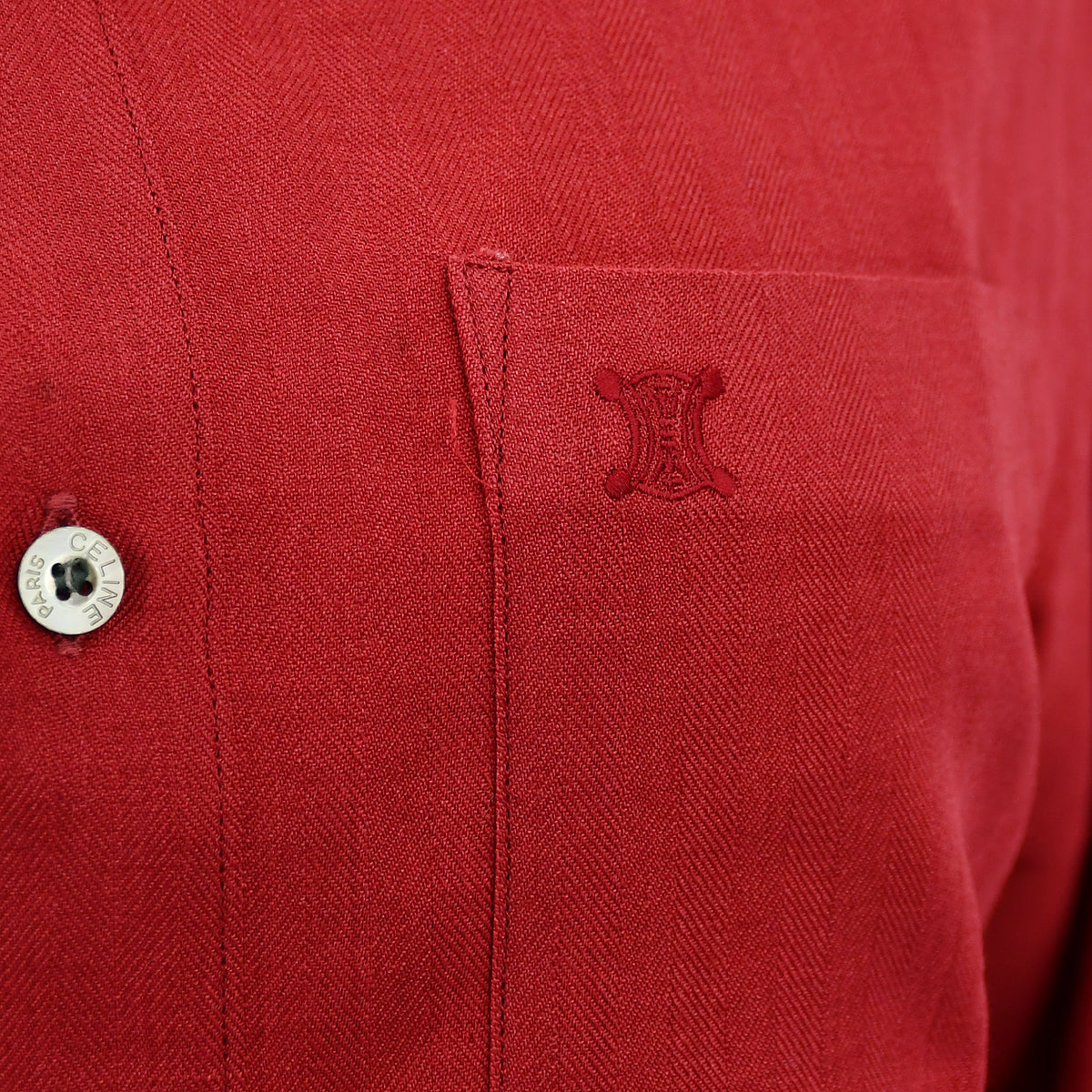 Celine Shirt Blouse Red #M