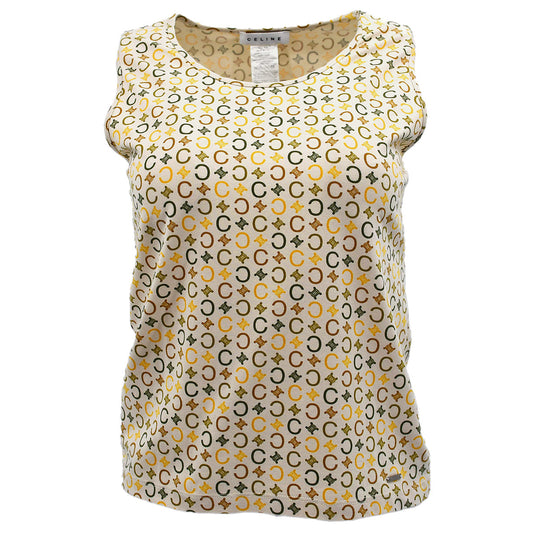 Celine 2000s C Macadam Sleeveless Top