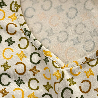 Celine 2000s C Macadam Sleeveless Top