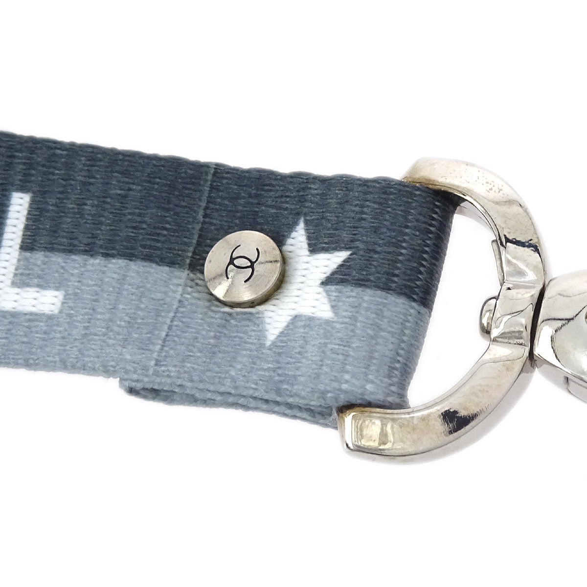 Chanel Star Neck Strap Gray 01P Small Good