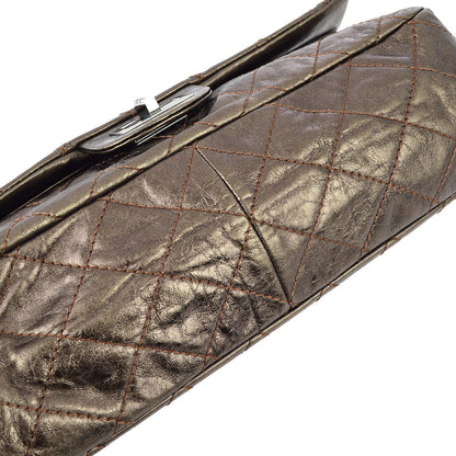 Chanel Brown Lambskin 2.55 Classic Double Flap Shoulder Bag