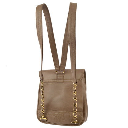 Chanel * 1996-1997 Brown Caviar Triple CC Backpack