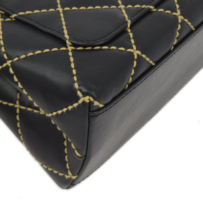 Chanel 2004-2005Black Calfskin Wild Stitch Kelly 30