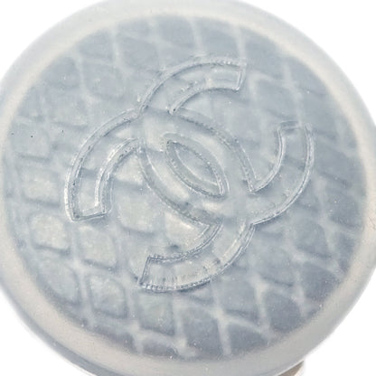 Chanel Button Earrings Clip-On Gray 99S