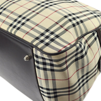 BURBERRY Check 2way Duffle Shoulder Handbag 161404