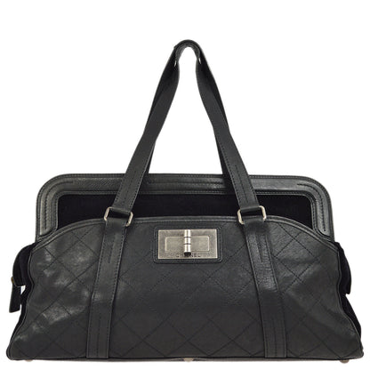 Chanel 2006-2008 Black Mademoiselle Lock Tote Bag