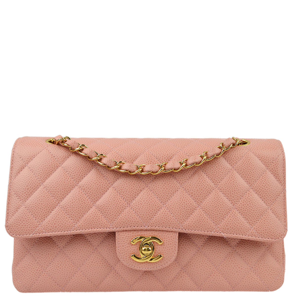Chanel 2003-2004 Caviar Medium Classic Double Flap Bag