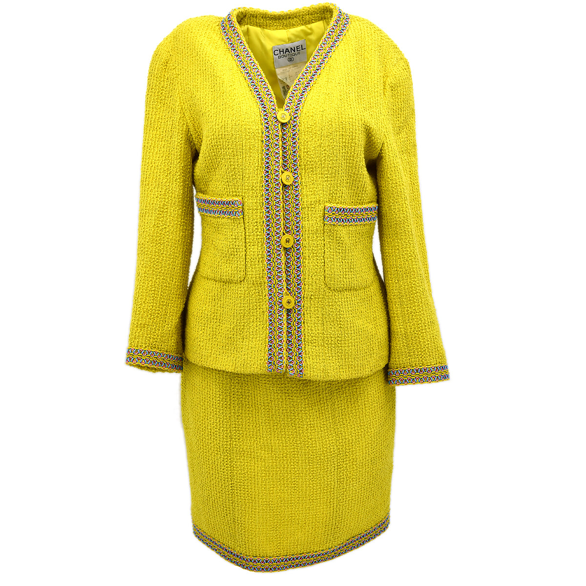 Chanel Spring 1994 jacket skirt suit #40