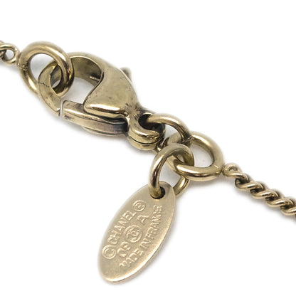 Chanel CC Chain Pendant Necklace Artificial Pearl Gold 09A