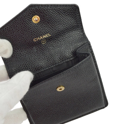 Chanel Black Caviar Coin Purse Wallet