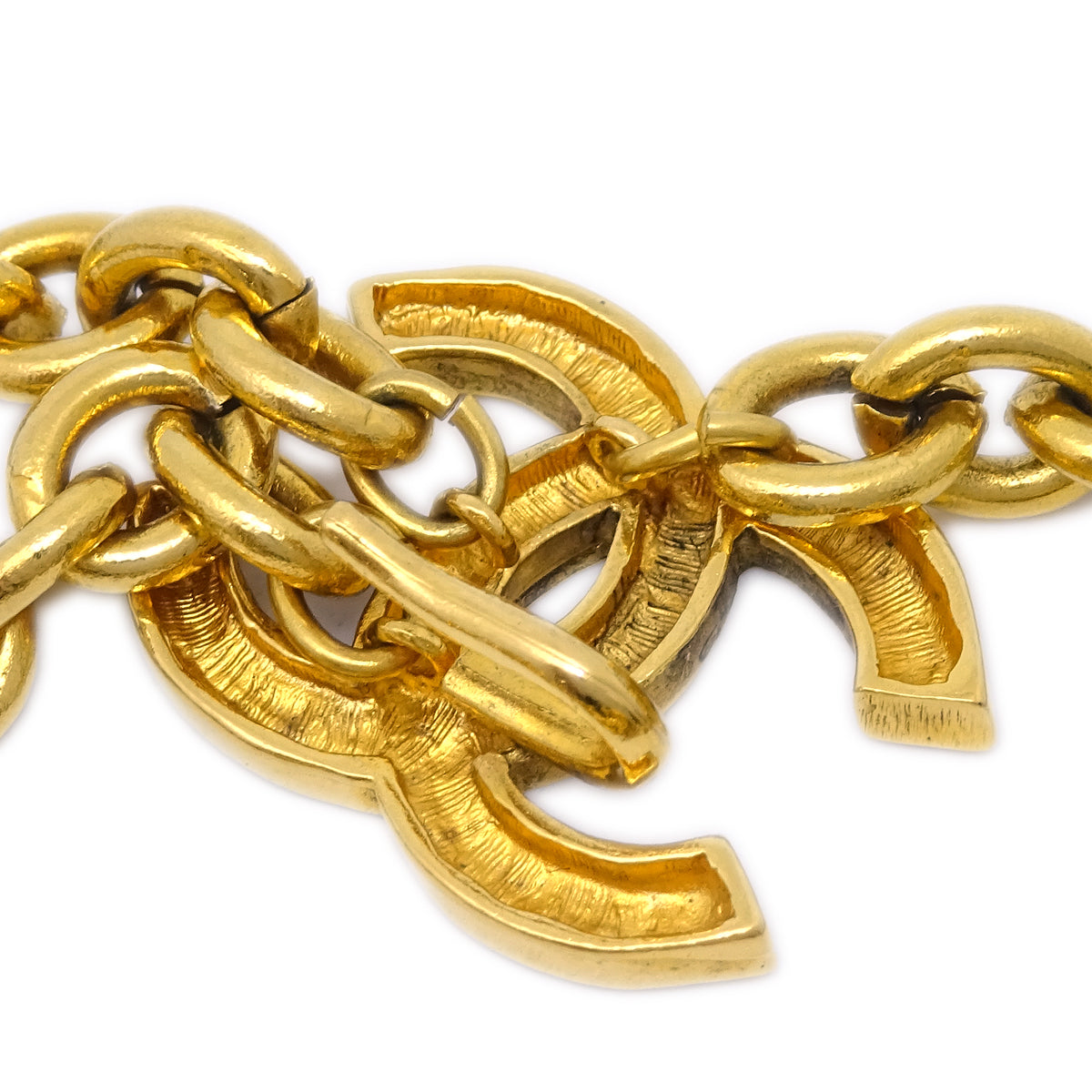 Chanel CC Gold Chain Belt 684 Small Good