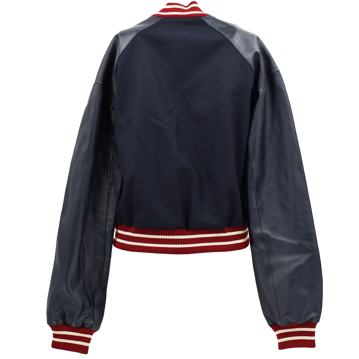 Chanel Spring Letterman Bomber Jacket Navy 04P #38