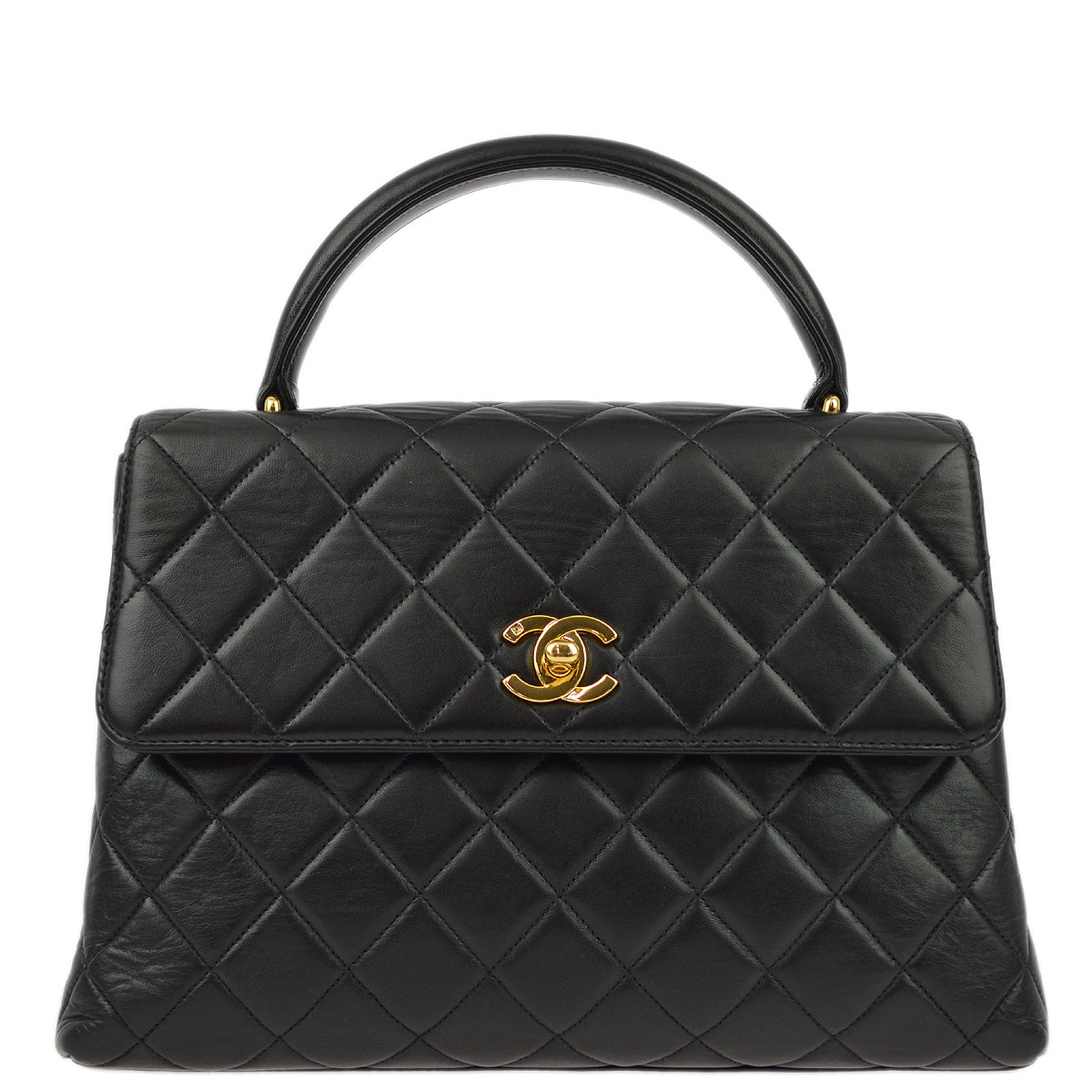 Chanel 1996-1997 Black Lambskin Kelly 25