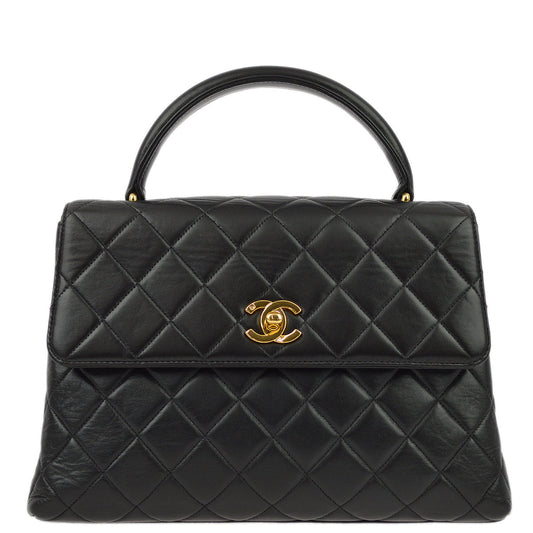 Chanel 1996-1997 Black Lambskin Kelly 25