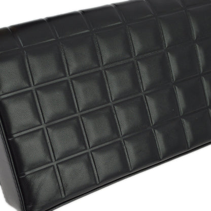 Chanel 2001-2003 Black Lambskin Choco Bar Shoulder Bag