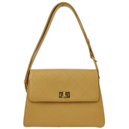 Chanel 1997-1999 Lambskin Mademoiselle Lock Shoulder Bag