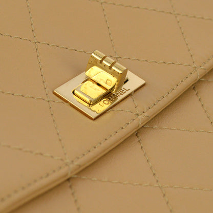 Chanel 1997-1999 Lambskin Mademoiselle Lock Shoulder Bag