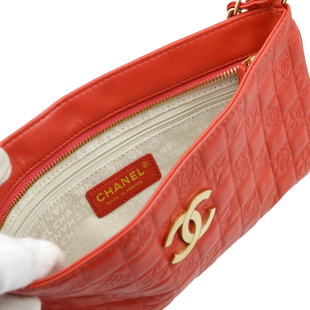 Chanel 2003-2004 Lambskin Icon Chain Handbag
