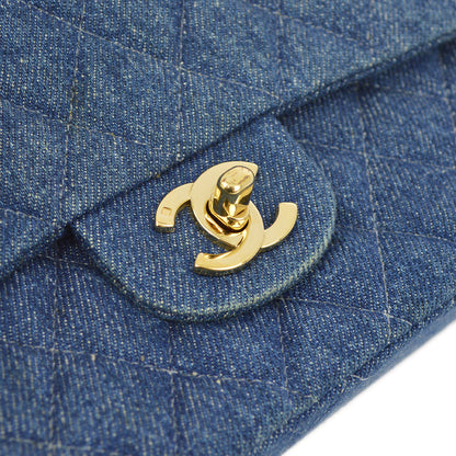 Chanel 1997-1999 Denim Medium Classic Double Flap Bag