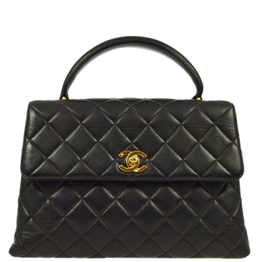 Chanel 1996-1997 Black Lambskin Kelly 25