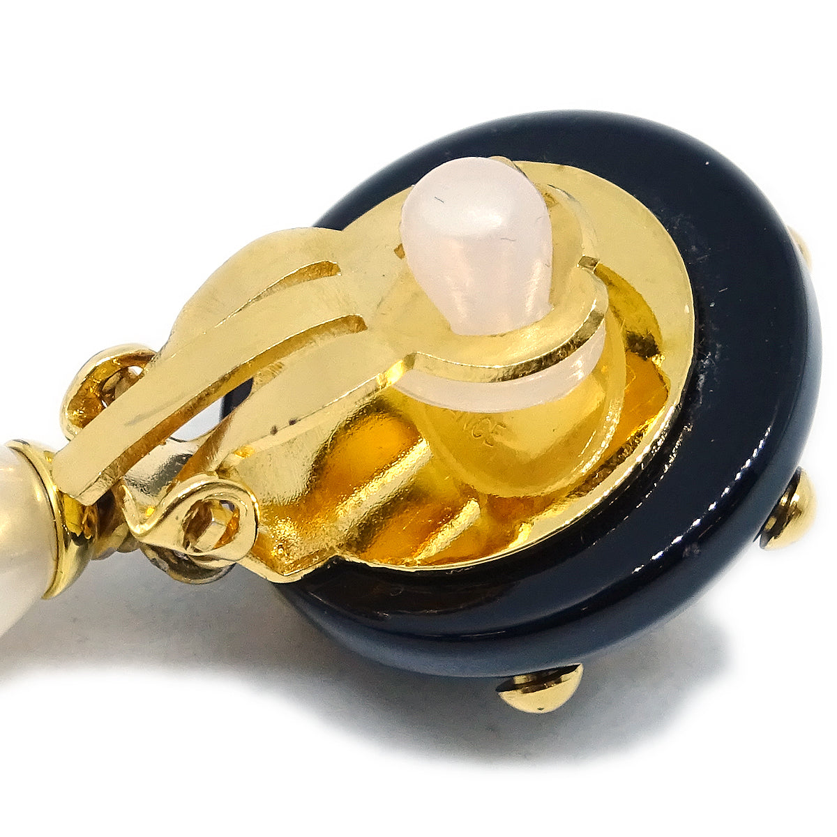 Chanel Artificial Pearl Dangle Earrings Clip-On 96C