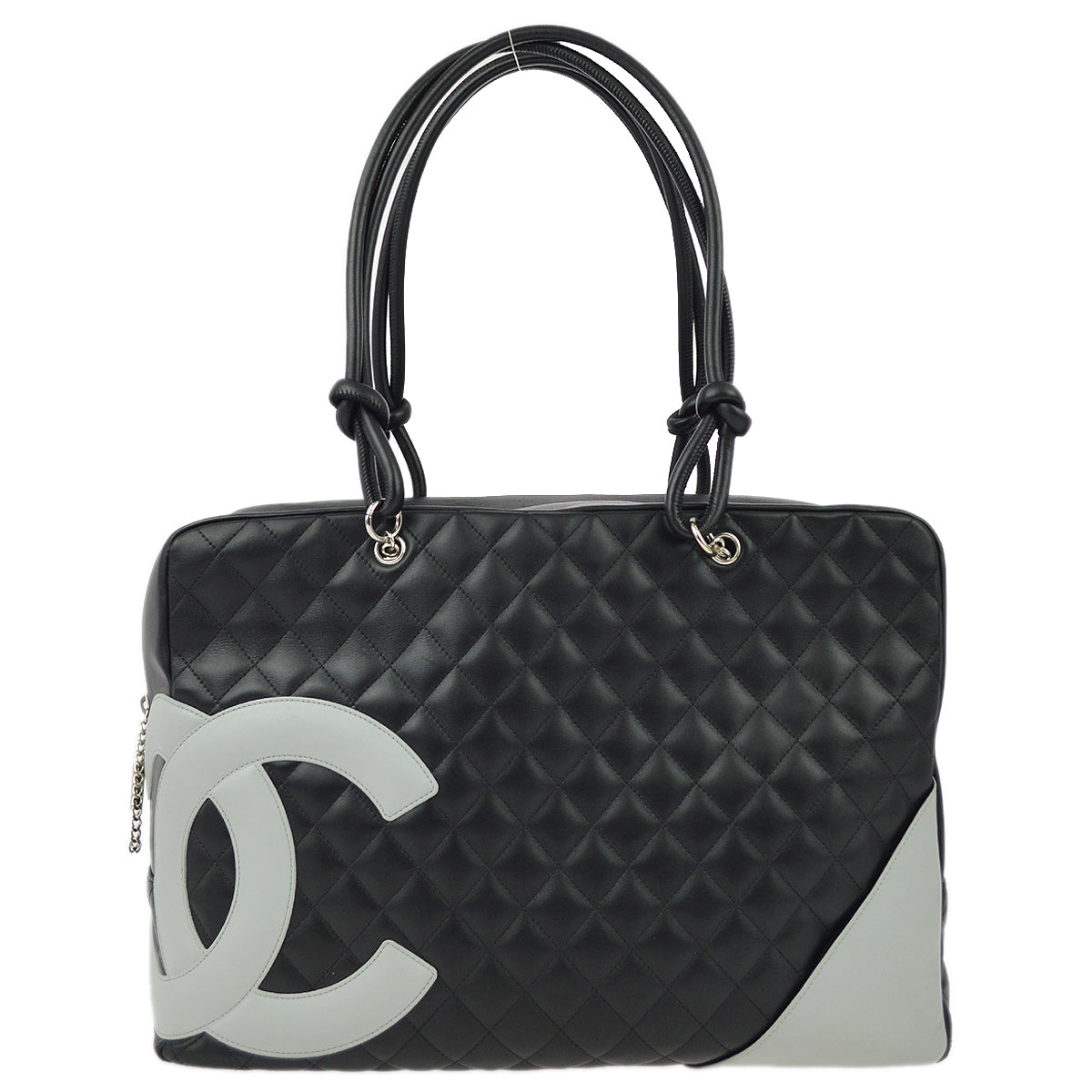 Chanel 2004-2005 Black Calfskin Cambon Ligne Handbag