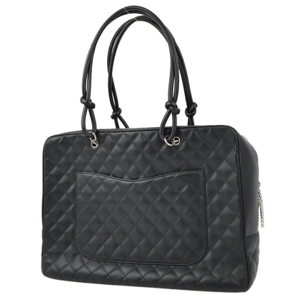 Chanel 2004-2005 Black Calfskin Cambon Ligne Handbag
