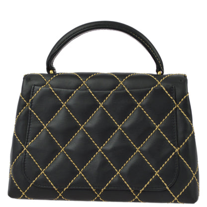 Chanel * 2004-2005 Black Calfskin Wild Stitch Kelly 25