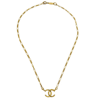 Chanel CC Chain Pendant Necklace Gold 1982