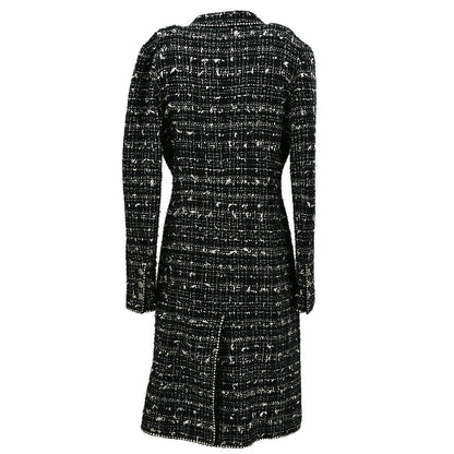 Chanel Emblem Double Breasted Jacket Black Tweed 05C #36