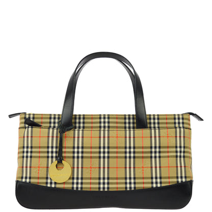 BURBERRY Beige House Check Tote Handbag KK30585