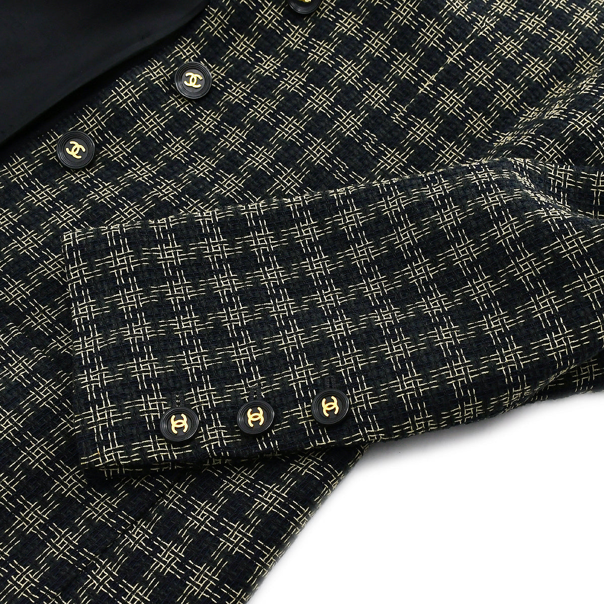 Chanel Single Breasted Jacket Black