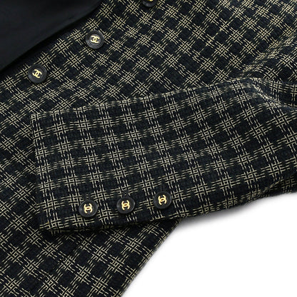 Chanel Single Breasted Jacket Black