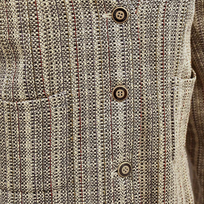 Chanel Collarless Jacket Beige 03P #44