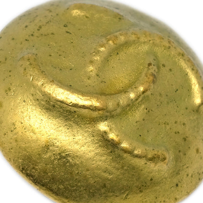 Chanel Button Earrings Clip-On Gold 95C