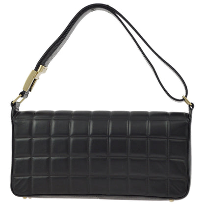 Chanel 2003-2004 Black Lambskin Choco Bar Shoulder Bag