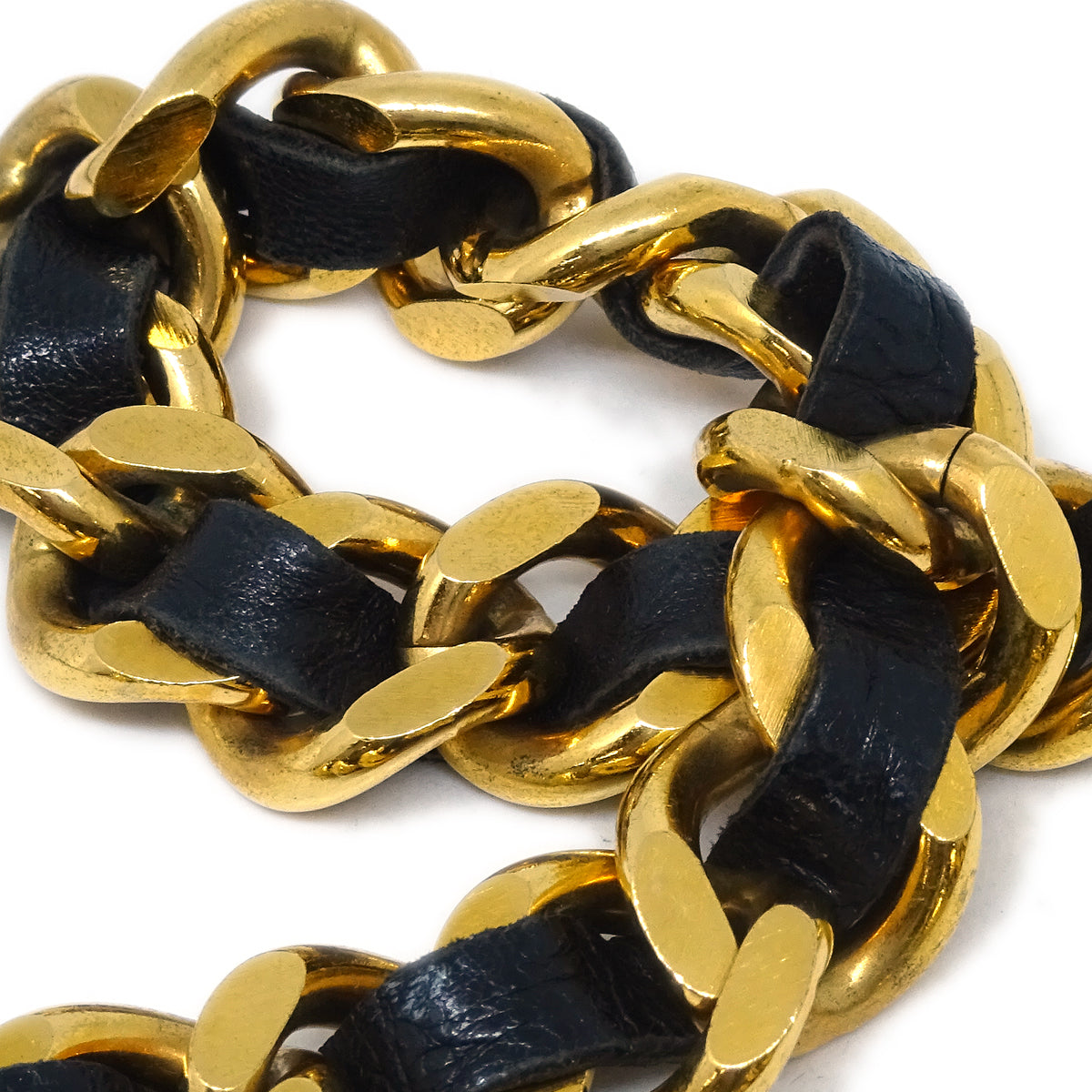 Chanel Medallion Chain Belt Black 94A Small Good