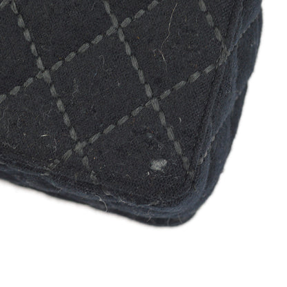 Chanel 2001-2003 Black Cotton Wild Stitch Vanity Handbag